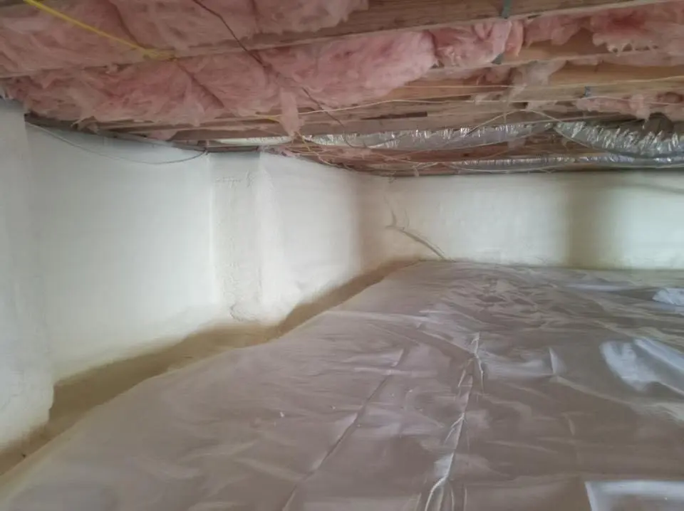 Crawl space encapsulation with closed-cell spray foam for Spray Foam Roofing in Whitman